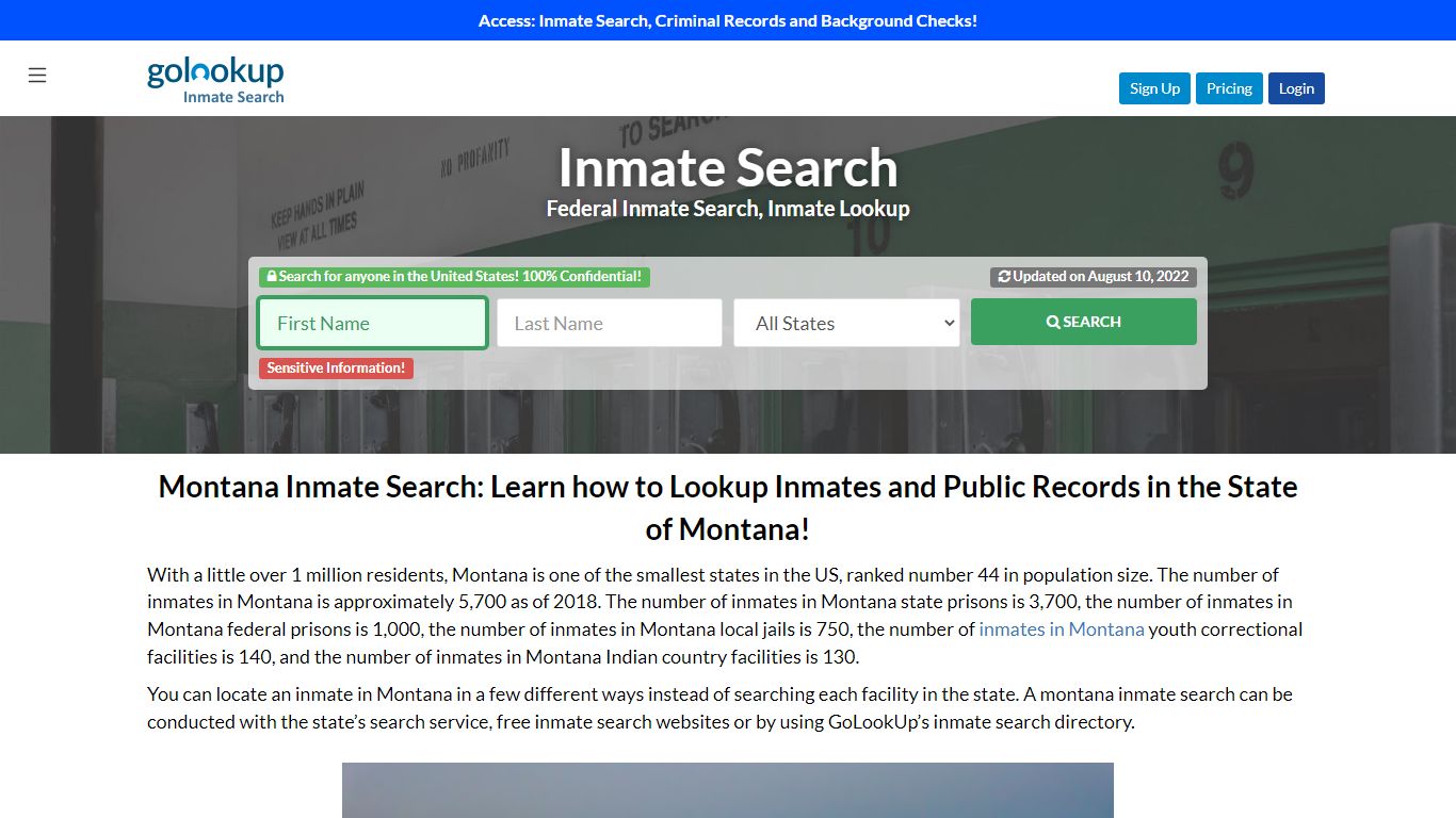 Montana Inmate Search, Inmate Search Montana